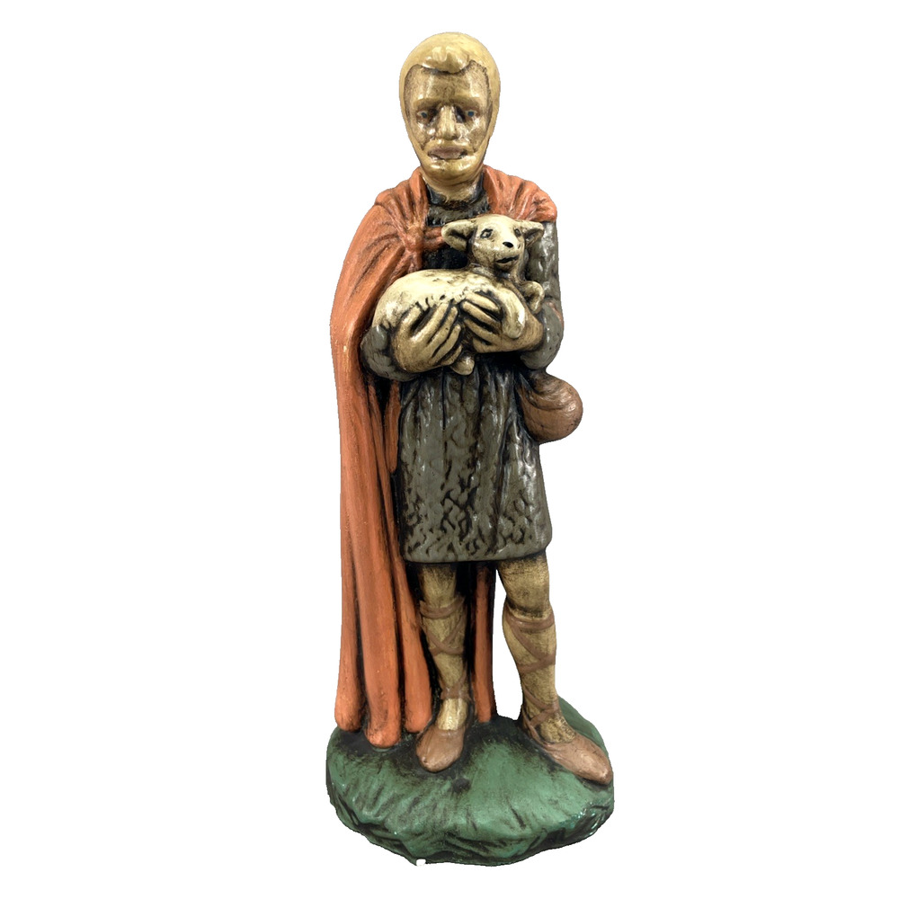 Holland Mold Shepherd w/Lamb Nativity Vintage Figurine Standing Replacement